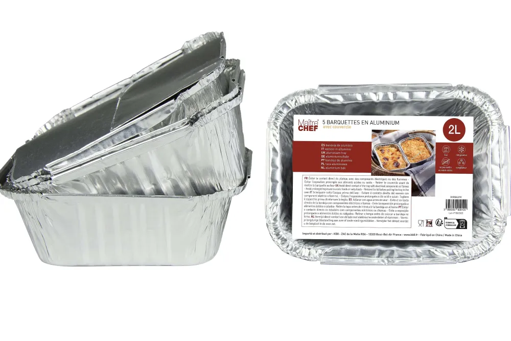 Cuisson|* 5 Barquettes Aluminium 2L