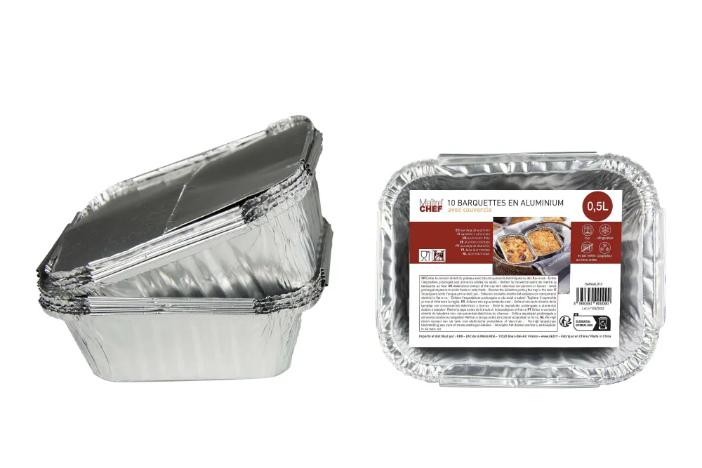 Cuisson|* 10 Barquettes Aluminium 0.5L
