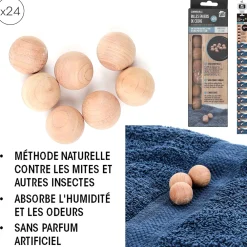 Bazar Malin|* 24 Billes Bois Cedre