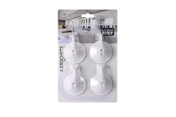 Crochets|* 4 Crochets Ventouses Blanc