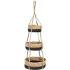 maxibazar 3 Paniers En Osier Suspendus 25X10 20X9 15X8- Vases Et Caches Pots