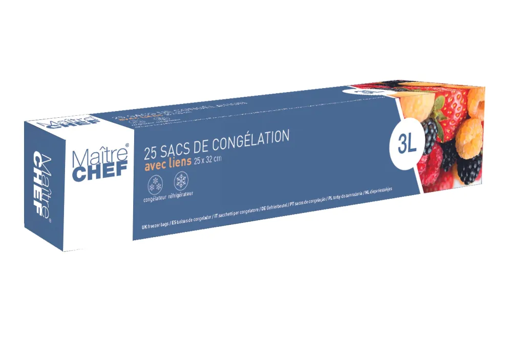 Cuisson|* 25 Sachets Congelation 3L 25X32Cm
