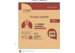 Menage|* 10 Sacs Poubelle 50L Avec Poignees