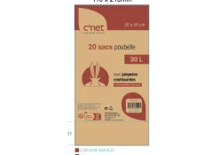 Menage|* 20 Sacs Poubelle 30L Avec Poignees