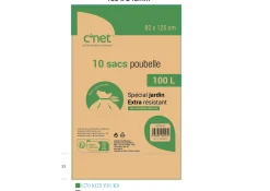 Menage|* 10 Sacs Poubelle 100L Jardin Avec Liens