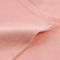 maxibazar 3 Serviettes De Table 40X40 Cm Coton Uni Initia Rose- Serviettes De Table