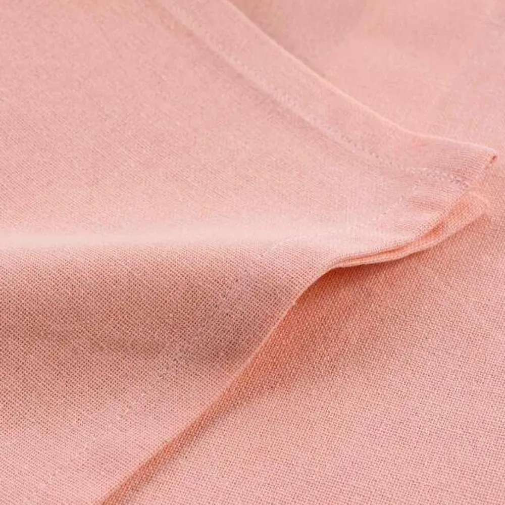 maxibazar 3 Serviettes De Table 40X40 Cm Coton Uni Initia Rose- Serviettes De Table