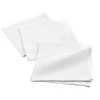 maxibazar 3 Serviettes De Table 40X40 Cm Coton Uni Initia Blanc- Serviettes De Table