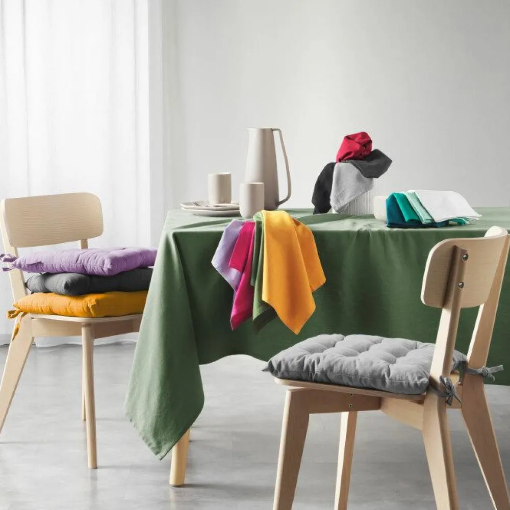 maxibazar 3 Serviettes De Table 40X40Cm Recycle Uni Gris Chine- Serviettes De Table