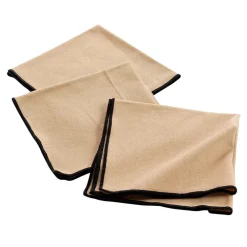 maxibazar 3 Serviettes Table 40X40Cm Recycle Uni Beige- Serviettes De Table