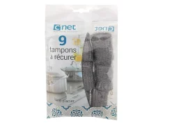 Menage|* 9 Tampons A Recurer Laine Acier