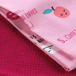 maxibazar 2 Torchons 50X70 Cm Coton Imp Uni Mini Fee Recette- Linge Office Enfant