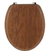 Abattants Wc|* Abattant Wc Bois 18 Pouces Attaches Acier Acacia Rustique