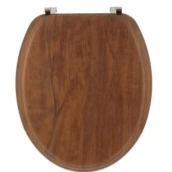 Abattants Wc|* Abattant Wc Bois 18 Pouces Attaches Acier Acacia Rustique