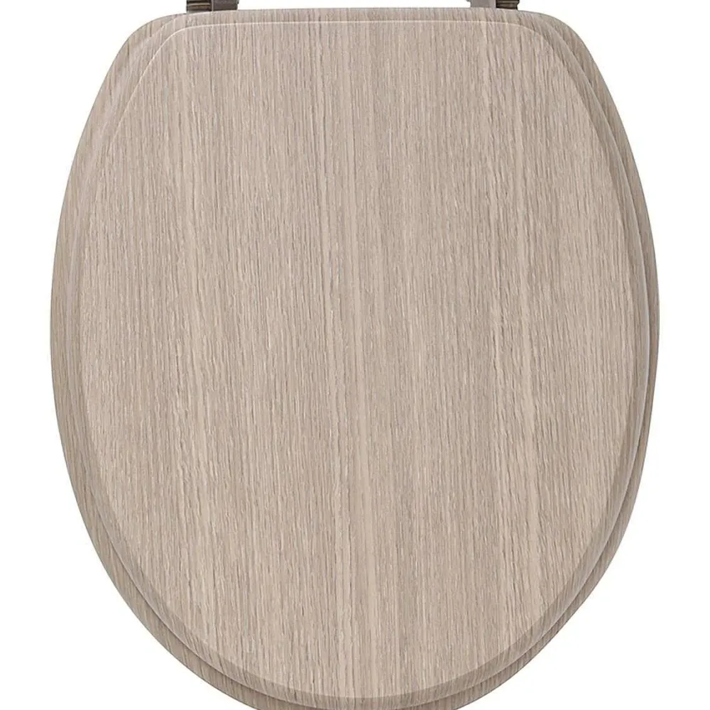 Abattants Wc|* Abattant Wc 18Pouces Attaches Acier Inoxydable Chene Clair