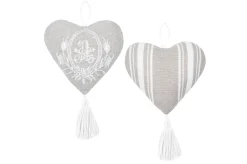 maxibazar Adelaide Coeur A Suspendre 10Cm Naturel- Objets Decoratifs Muraux