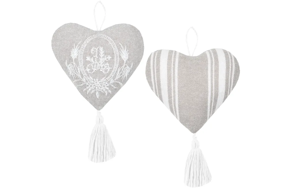 maxibazar Adelaide Coeur A Suspendre 10Cm Naturel- Objets Decoratifs Muraux