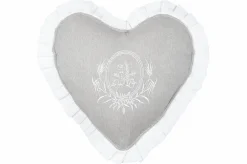 maxibazar Adelaide Coussin Coeur 30Cm Naturel- Thematiques