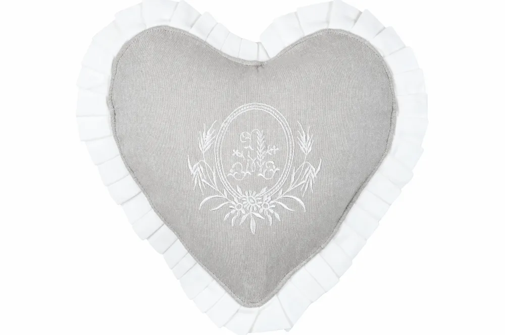 maxibazar Adelaide Coussin Coeur 30Cm Naturel- Thematiques