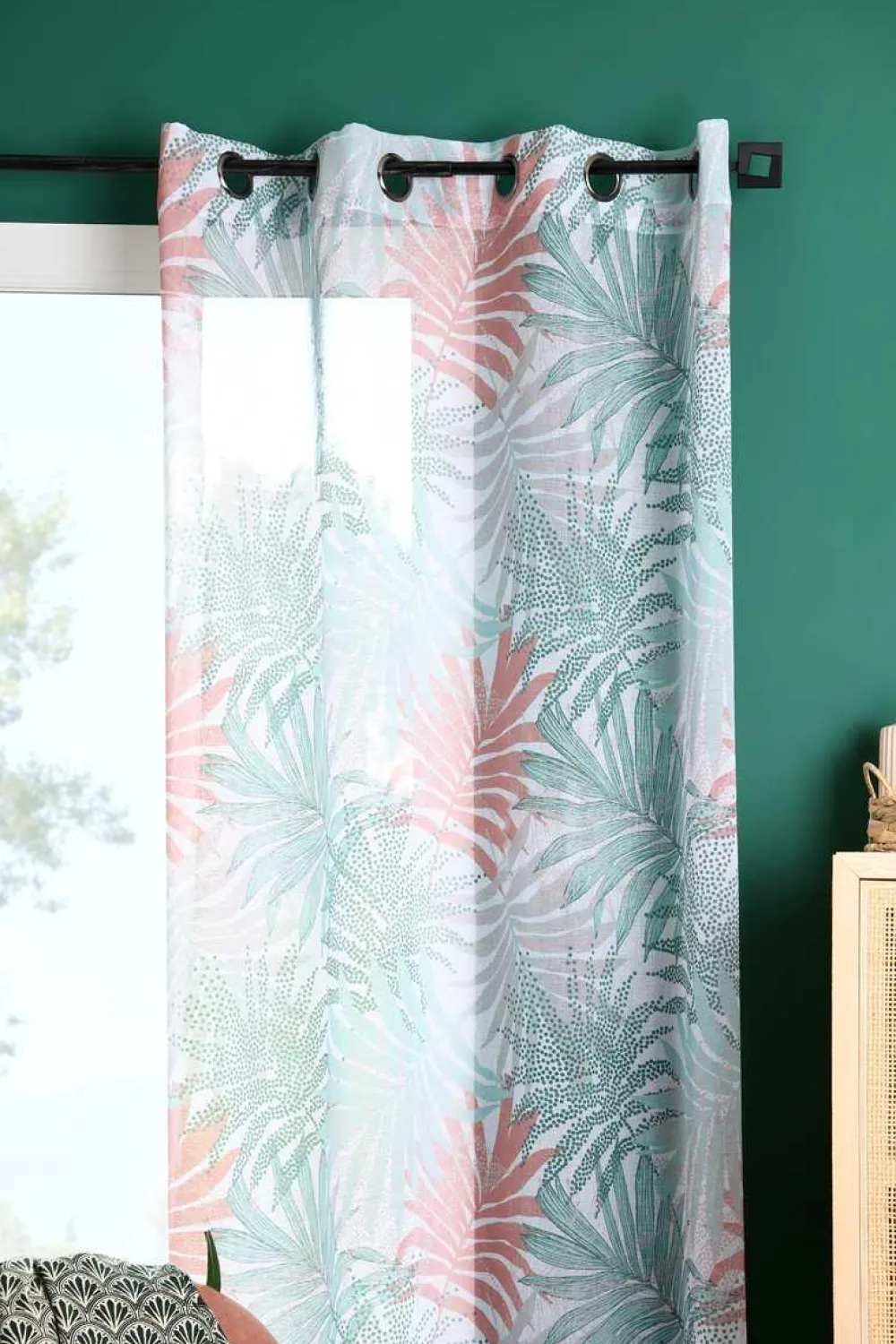 maxibazar Adino Voile 140X260Cm Celadon- Voilages