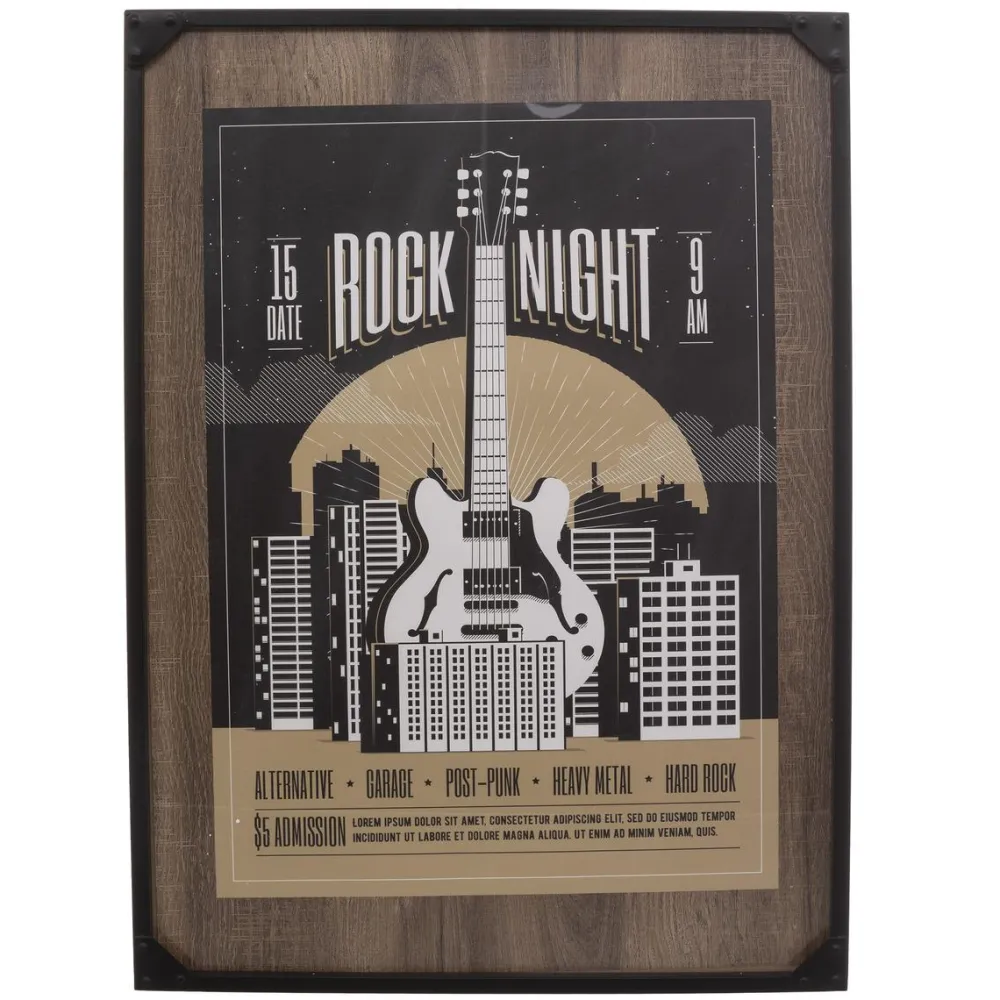 maxibazar Affiche Cadre Metal Soul 50X70Cm- Toiles Et Tableaux