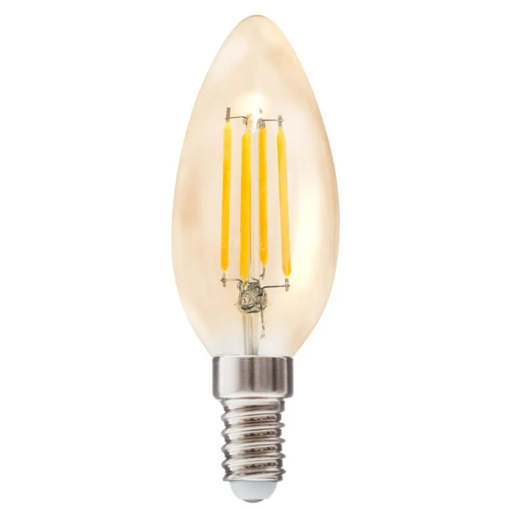 Atmosphera Ampoule Led Droite Ambre E14 C35 2W- Ampoules Deco