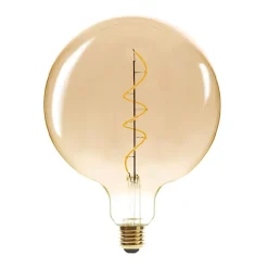 Atmosphera Ampoule Led Globe Ambree Filament Torsade E27- Ampoules Deco