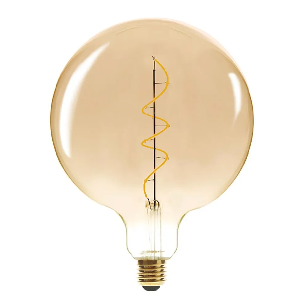 Atmosphera Ampoule Led Globe Ambree Filament Torsade E27- Ampoules Deco