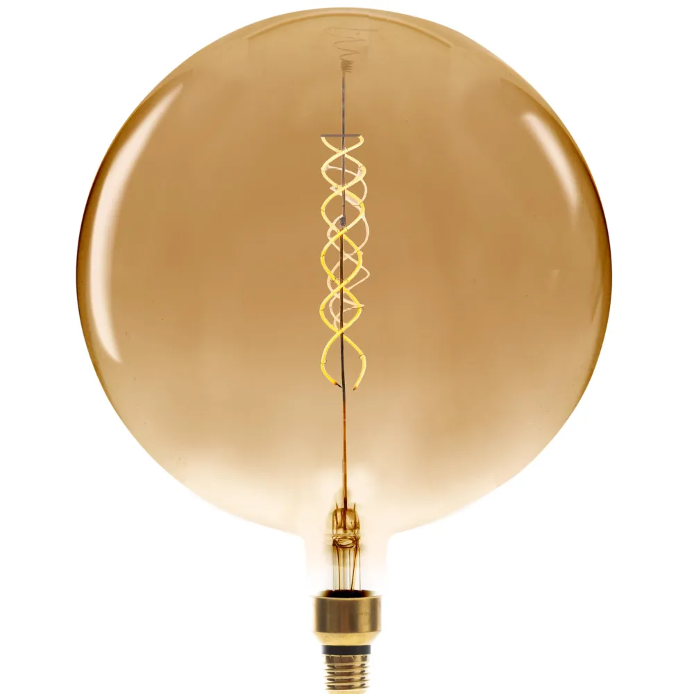 Atmosphera Ampoule Led Globe Ambree Filament Torsade E27- Ampoules Deco