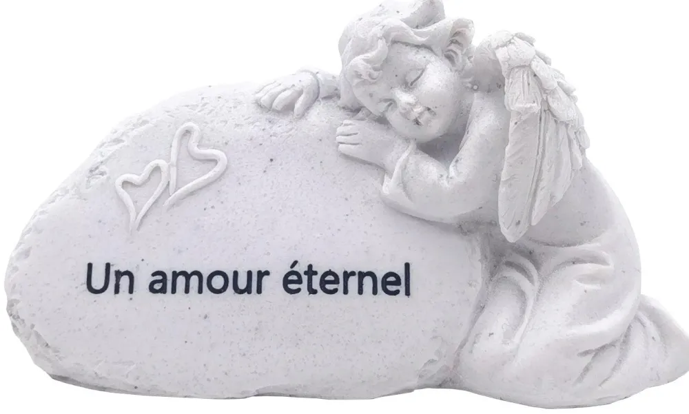 maxibazar Ange A Droite Un Amour Eternel 13X4.5X7Cm- Statues
