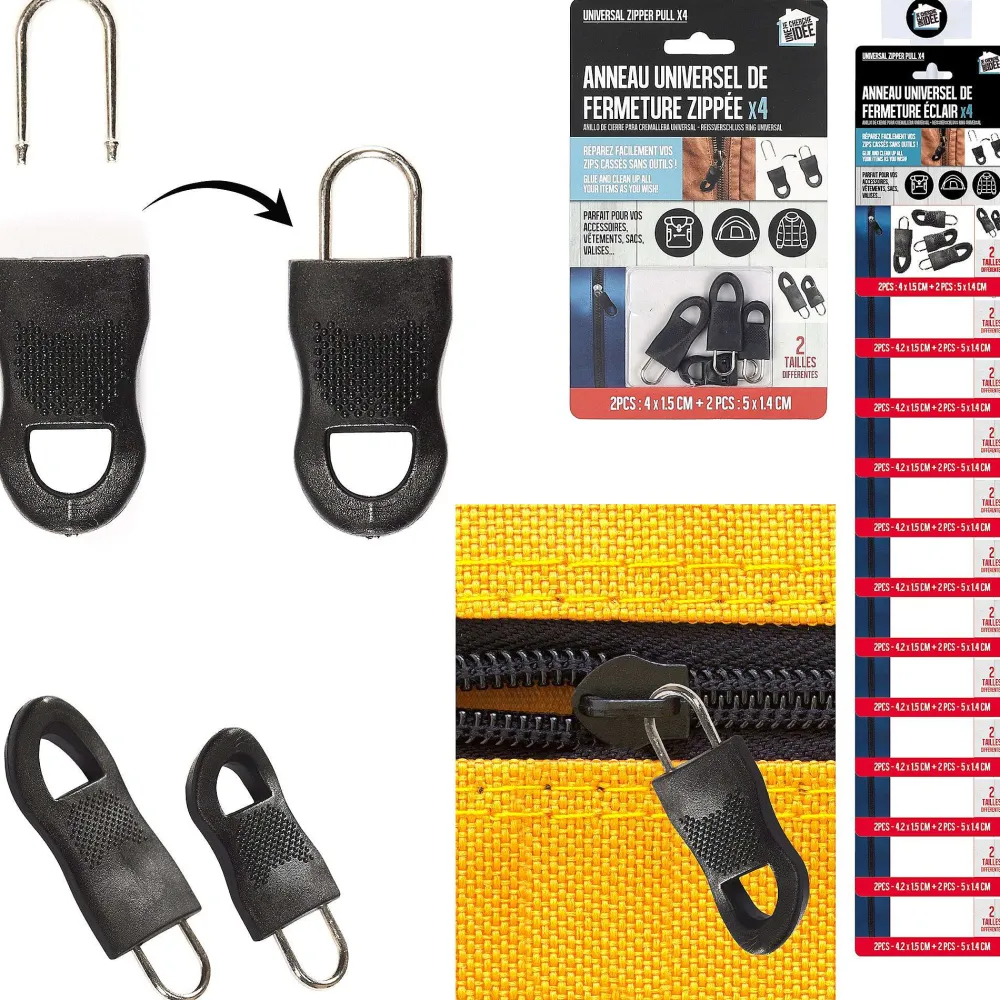 Bazar Malin|* Anneau De Fermeture Eclair Universel X4 Pièces