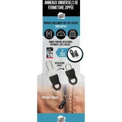 Bazar Malin|* Anneau De Fermeture Eclair Universel X4 Pièces