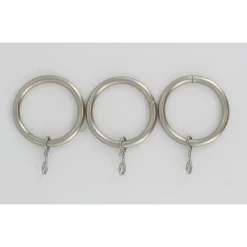 maxibazar Anneaux D20 X8 Argent Mat- Tringles A Rideaux Et Embouts