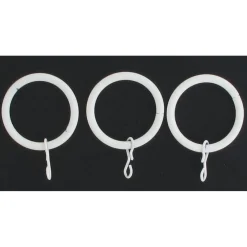 maxibazar Anneaux D20 X8 Blanc Mat- Tringles A Rideaux Et Embouts