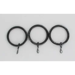 maxibazar Anneaux D20 X8 Noir Argent- Tringles A Rideaux Et Embouts