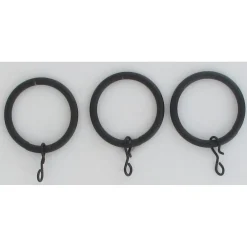 maxibazar Anneaux D20 X8 Noir Mat- Tringles A Rideaux Et Embouts