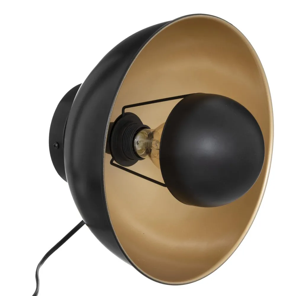 maxibazar Applique Metal Lahti Noir Dore D.29Cm- Appliques Murales