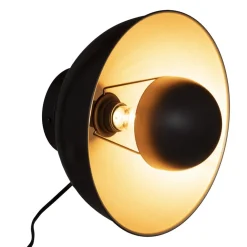 maxibazar Applique Metal Lahti Noir Dore D.29Cm- Appliques Murales