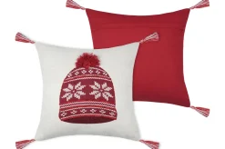 maxibazar Arvan Coussin 40X40Cm Rouge Feutre- Thematiques