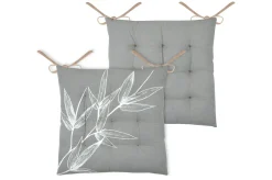 maxibazar Asana Galette 9 Points 38X38Cm Sauge Coton Recycle- Thematiques