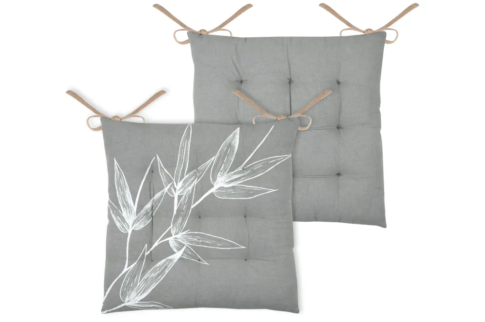 maxibazar Asana Galette 9 Points 38X38Cm Sauge Coton Recycle- Thematiques