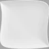 Vaisselle|Secret de Gourmet Assiette A Dessert Carree Vague Blanc 21Cm