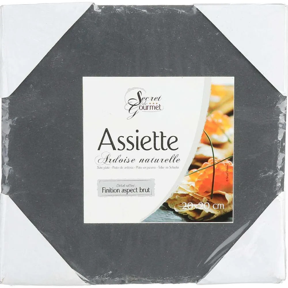 Vaisselle|Secret de Gourmet Assiette Ardoise 20X20Cm