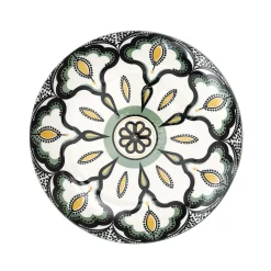 Vaisselle|* Assiette Mandala Vert D.19Cm