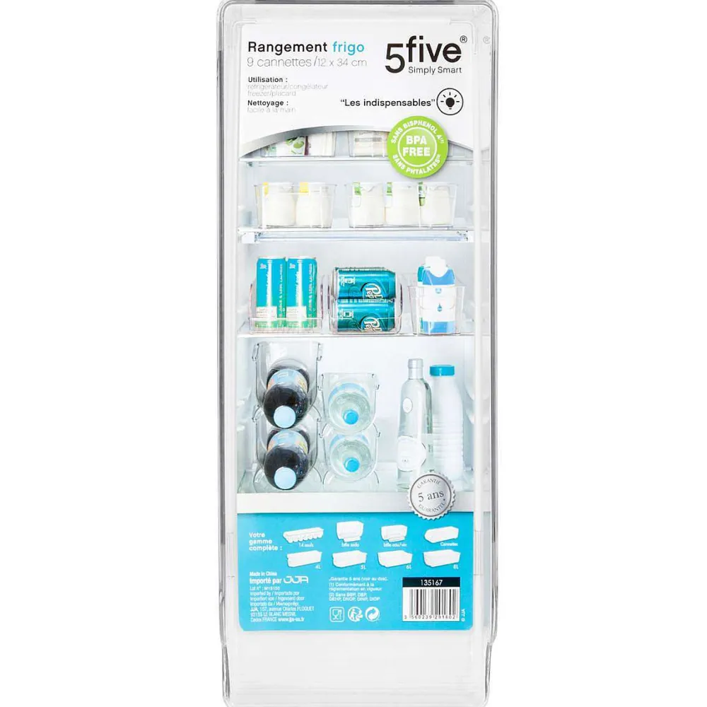 Conservation|Five Bac De Rangement Frigo 9 Canettes 34X12Cm