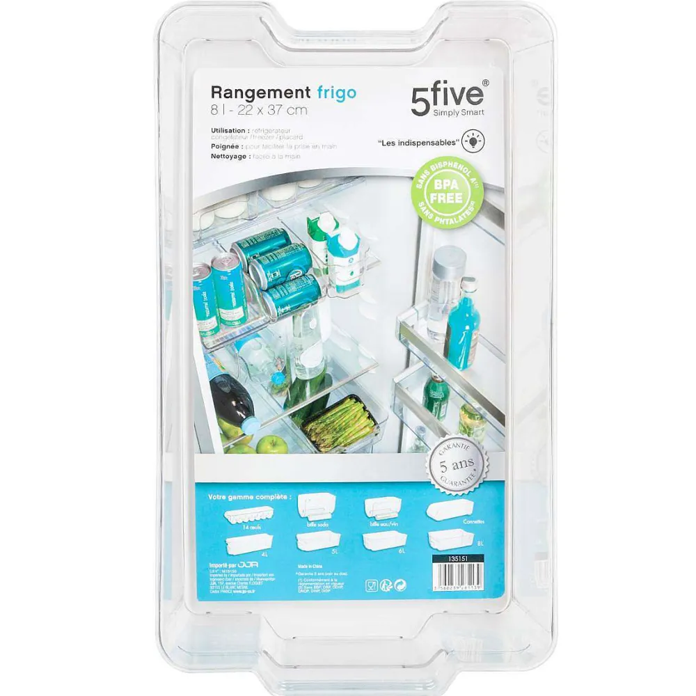 Conservation|Five Bac De Rangement Frigo 8L 37X22Cm