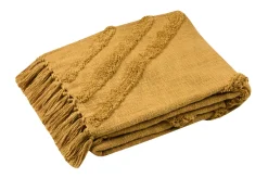 maxibazar Bamako Plaid 125X150Cm Moutarde- Plaids