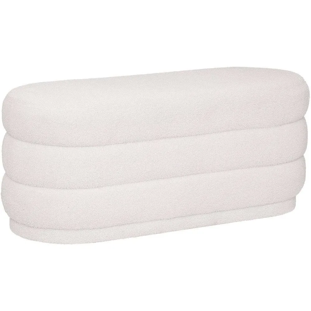 * Bancs>Banc Boucle Sinan Blanc 100X40Cm