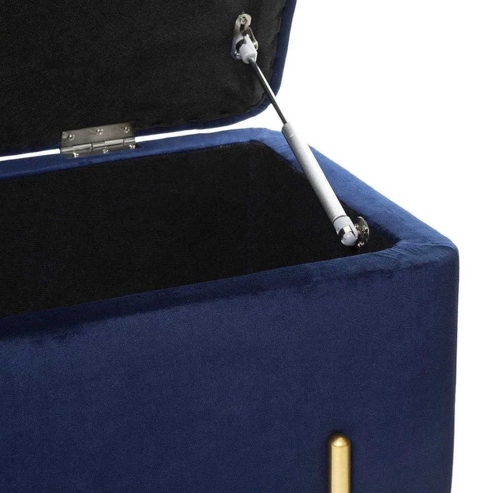 * Bouts De Lit>Banc Coffre Velours Art Encre D.155X43X46Cm