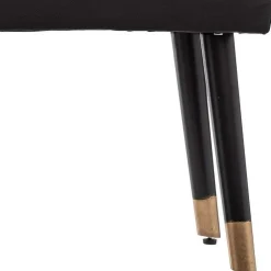 Atmosphera Bouts De Lit>Banc Velours Salome Noir D.100X35Cm